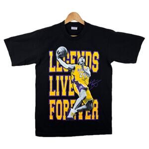 Kobe Bryant Lakers Shirt Men Large Legends Live Forever Basketball Black Tee